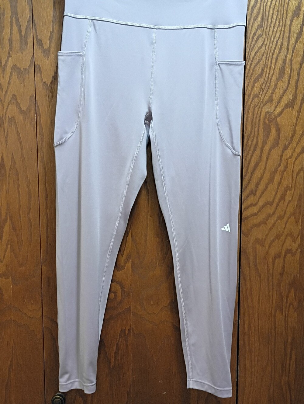 adidas Light Lavender Performance Leggings with Side Pockets